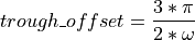 trough\_offset = \frac{3 * \pi}{2 * \omega}